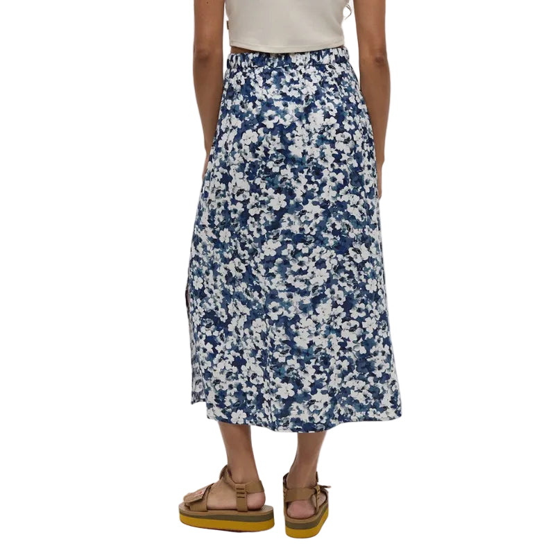 tentree Yaletown Skirt in Nightfall Watercolour Flora back view