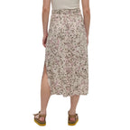 tentree Yaletown Skirt in Pink Sand Watercolour Floral back view