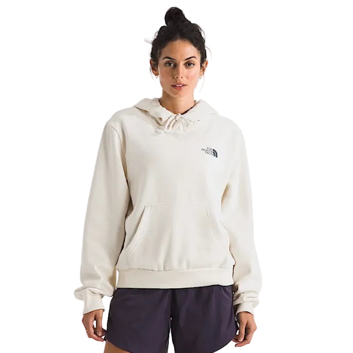 The North Face Women’s Exploring Since ’66 Hoodie in White Dune front view