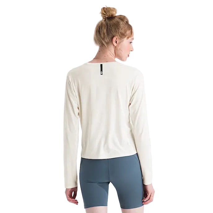 The North Face Women’s Jaida Long-Sleeve Shirt White Dune Light Heather back view