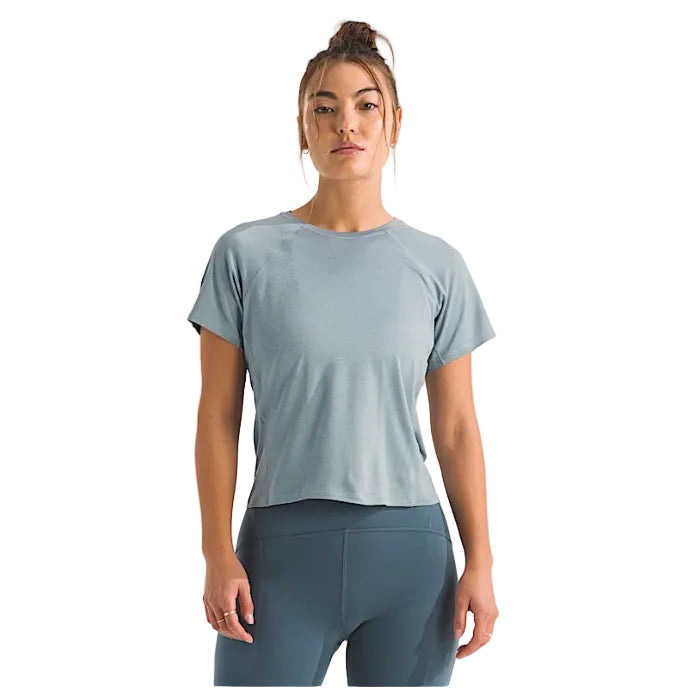 The North Face Women’s Jaida Short-Sleeve Tee Frost Grey Light Heather front view