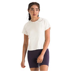 The North Face Women’s Jaida Short-Sleeve Tee White Dune Light Heather front view