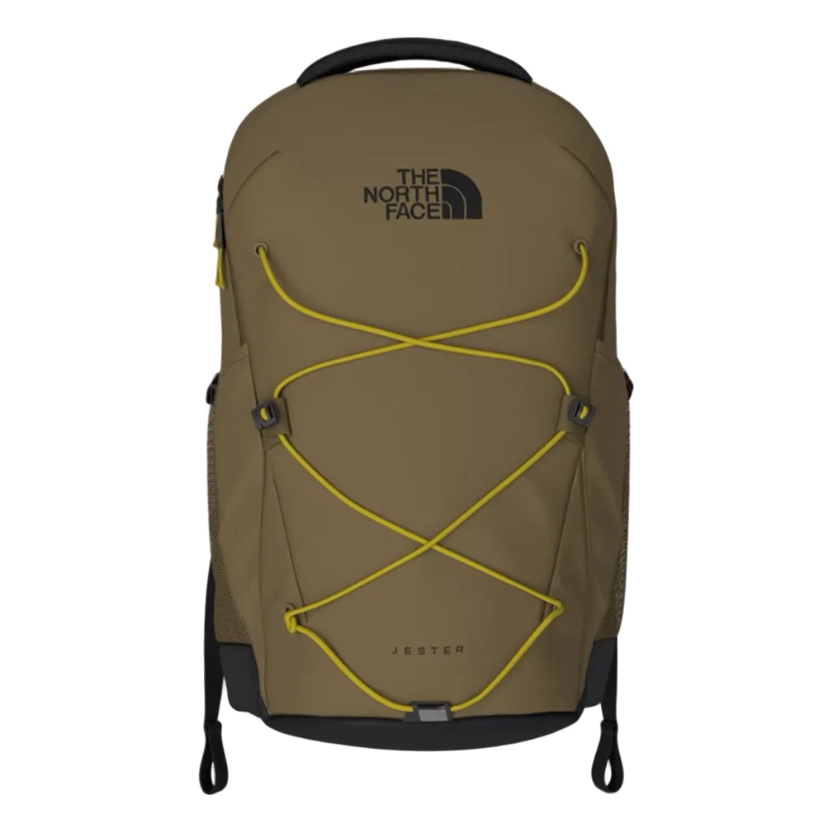 The North Face Jester Backpack in Caraway Seed/TNF Black/Pigment Yellow front view