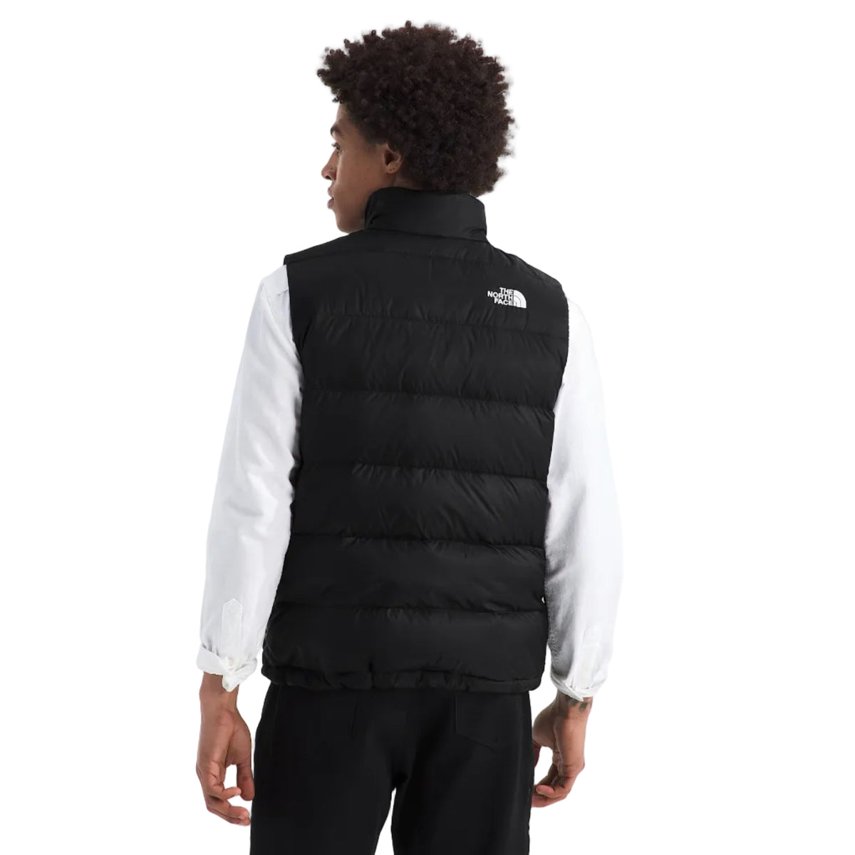 Back view of The North Face Men’s Hydrenalite Down Vest in Black