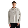 The North Face Men's Open Range Fleece Long-Sleeve Shirt in Stone Slab front view