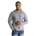 The North Face Men's Textured Cap Rock ¼-Zip in Smoked Pearl Heather front view