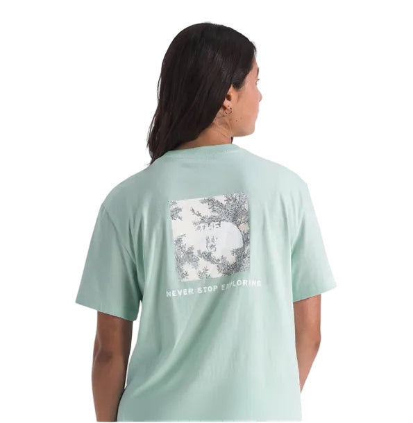 The North Face Women’s Midnight Mirage Relaxed Tee Opal Frost back view