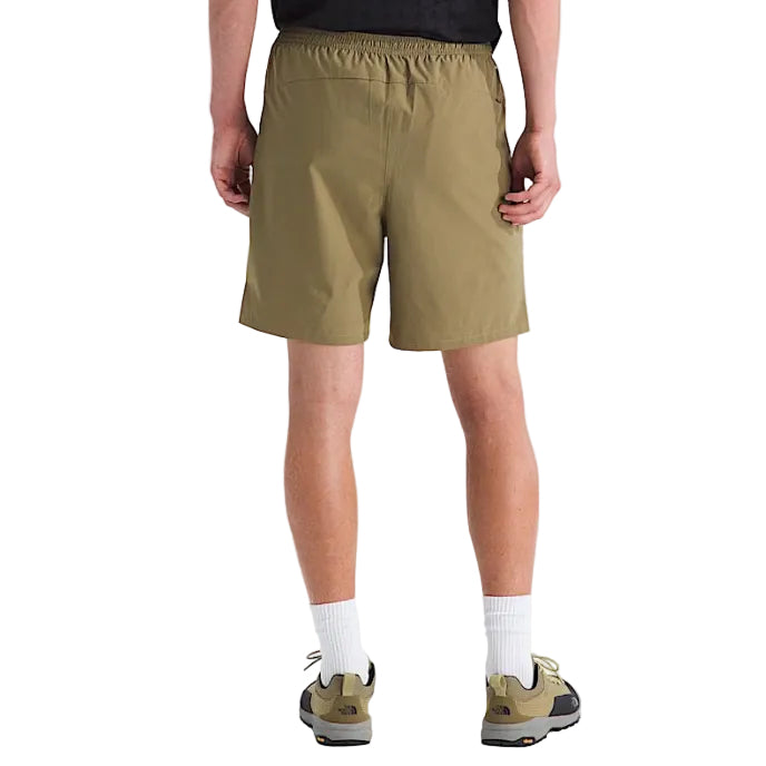 The North Face Wander 2-In-1 7-Inch Shorts Cedar and TNF Black back view