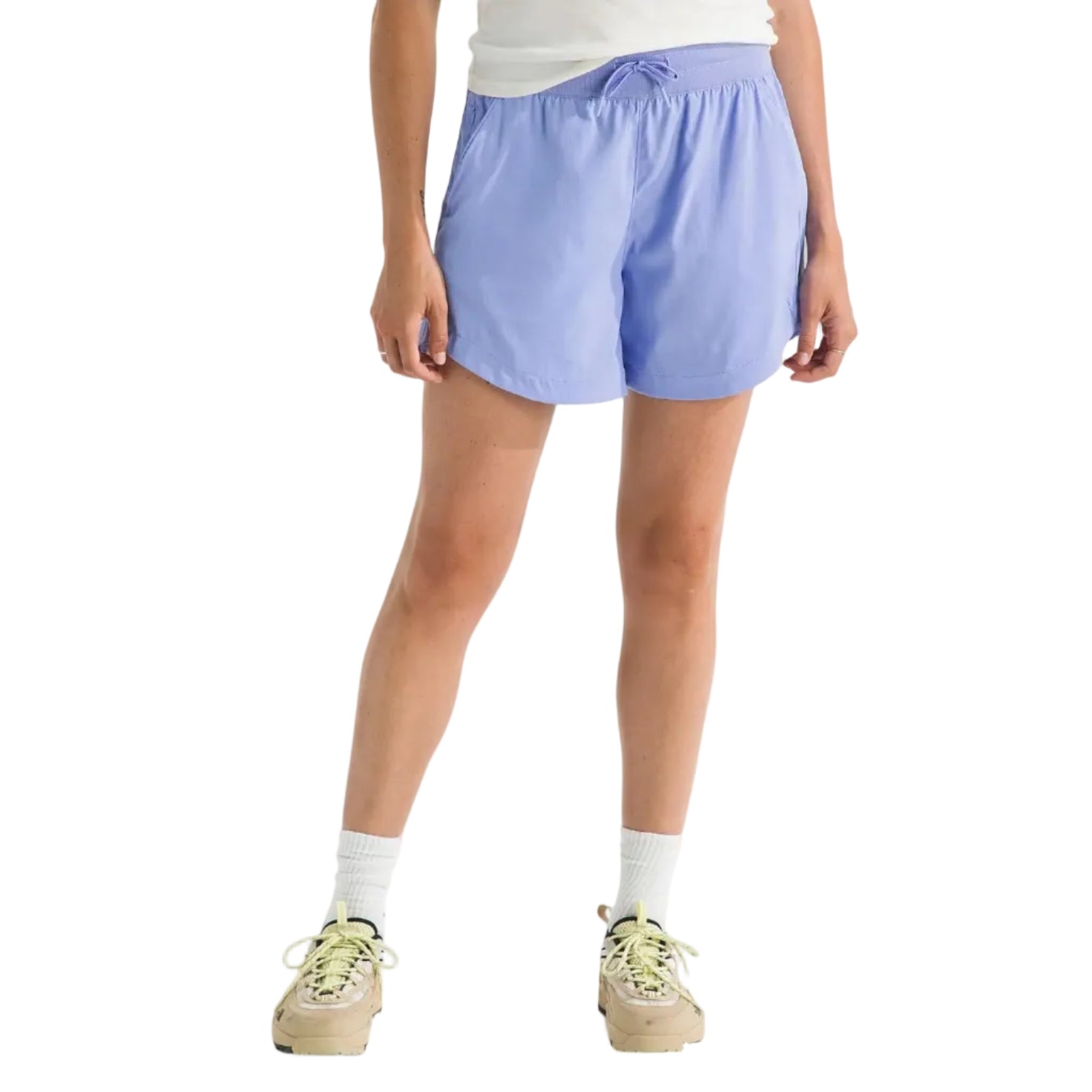 The North Face Women’s Aphrodite Arise 5" Short in Periwinkle Glow front view