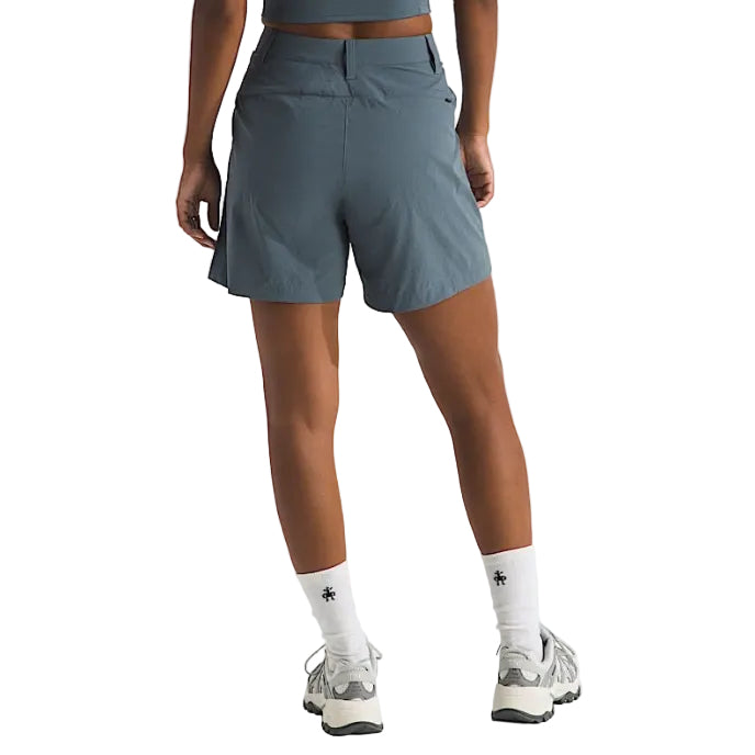 The North Face Women’s Basin Short 5" in Granite Grey back view