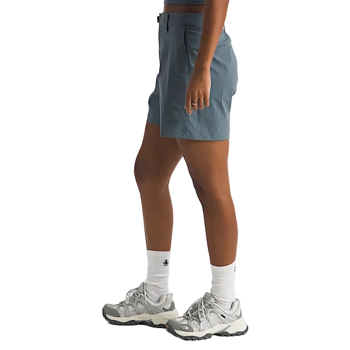 The North Face Women’s Basin Short 5" in Granite Grey side view