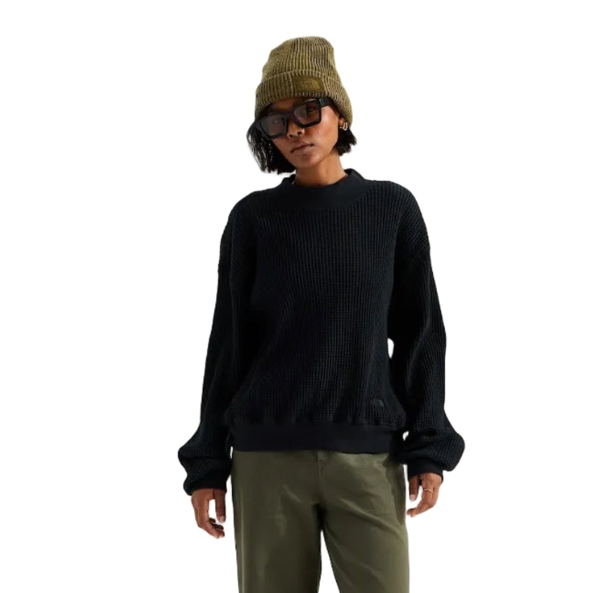 The North Face Women's Chabot 2.0 Mock-Neck in Black front view
