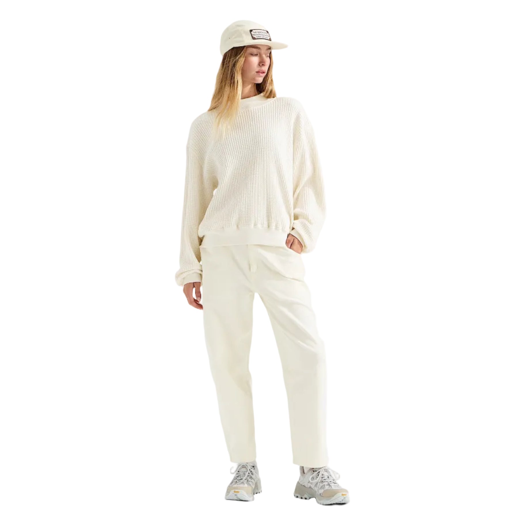 The North Face Women's Chabot 2.0 Mock-Neck in White Dune front view