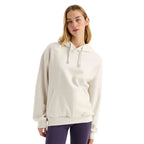 The North Face Women’s Evolution Moon Florals Oversize Hoodie in White Dune front view