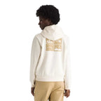 The North Face Women's Exploring Stamps Regular Hoodie in White Dune front view