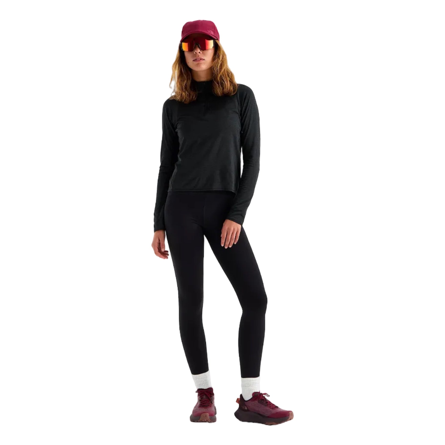 The North Face Women's Jaida ¼-Zip in TNF Black Dark Heather front view