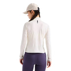 The North Face Women's Jaida ¼-Zip in White Dune Light Heather back view