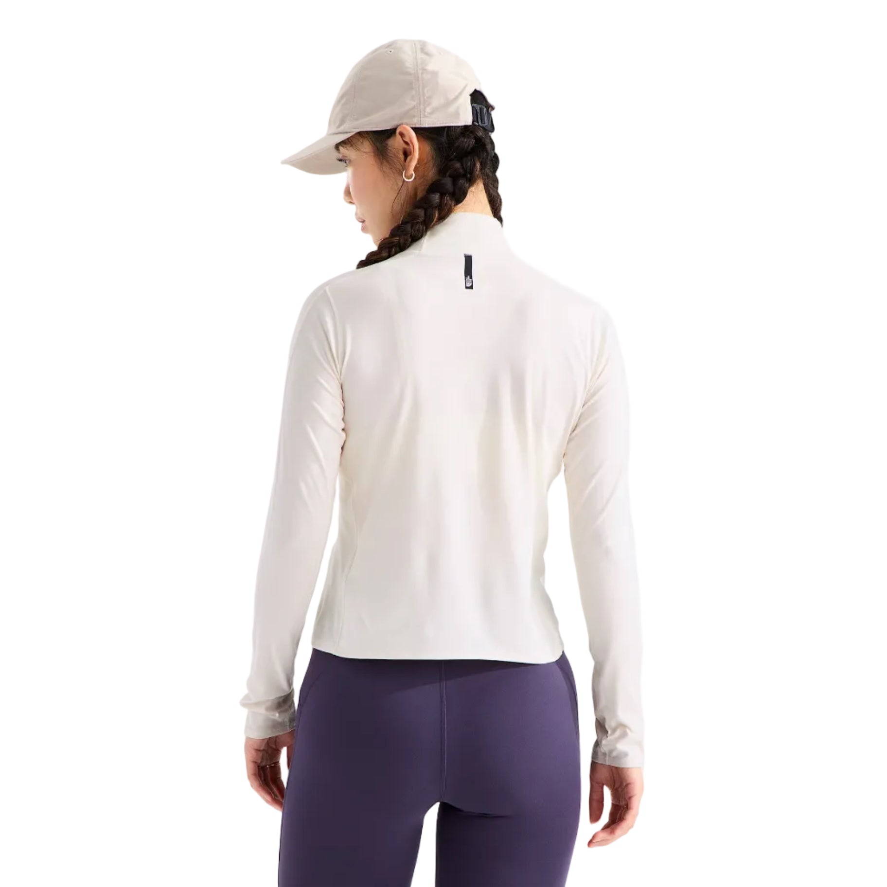 The North Face Women's Jaida ¼-Zip in White Dune Light Heather back view