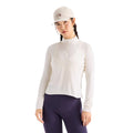 The North Face Women's Jaida ¼-Zip in White Dune Light Heather front view