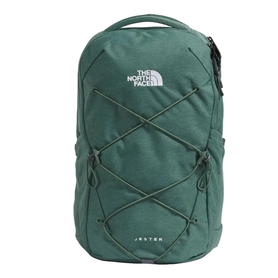 The North Face Women's Jester Backpack in Duck Green Dark Heather front view