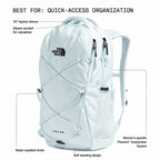 The North Face Women's Jester Backpack in Ice Blue/TNF Black detail view