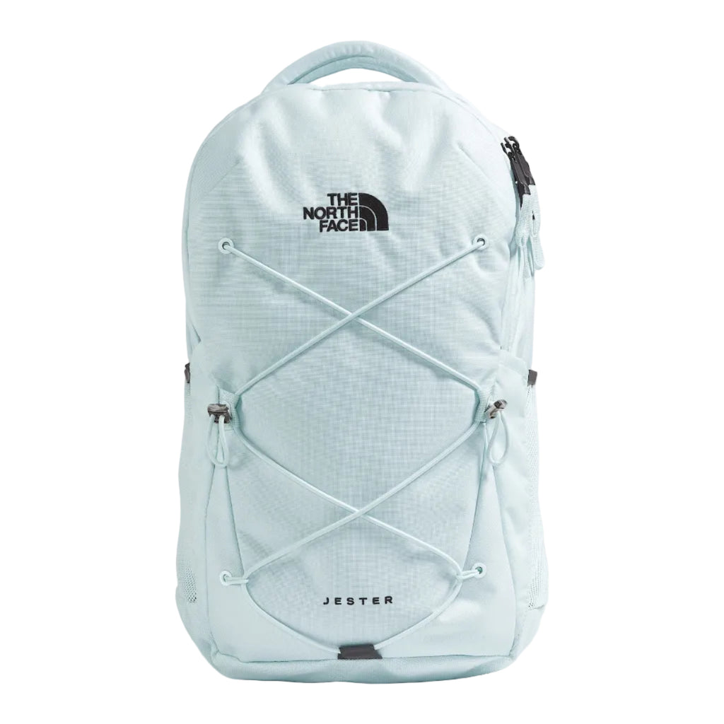 The North Face Women's Jester Backpack in Ice Blue/TNF Black front view