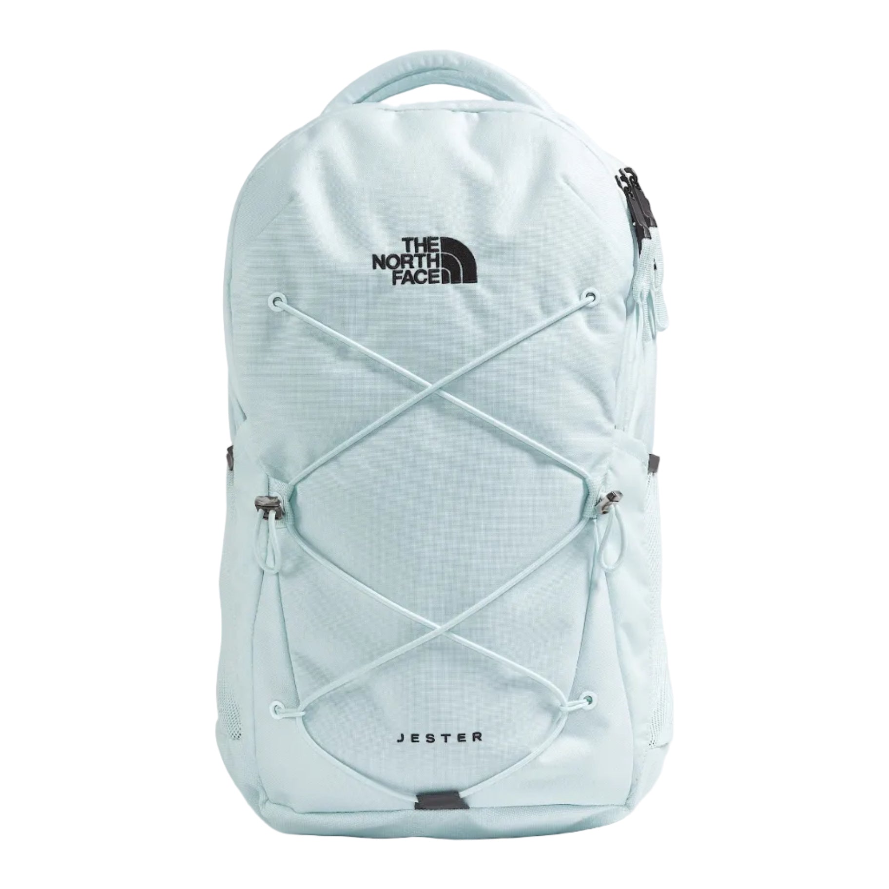 The North Face Women's Jester Backpack in Ice Blue/TNF Black front view