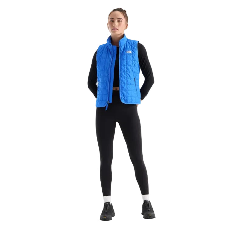 The North Face Women's Junction Insulated Vest in Active Blue full front view