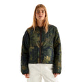 The North Face Women's Lhotse LT Insulated Jacket—Print in Woodland Green Yosemite Oak Print front view