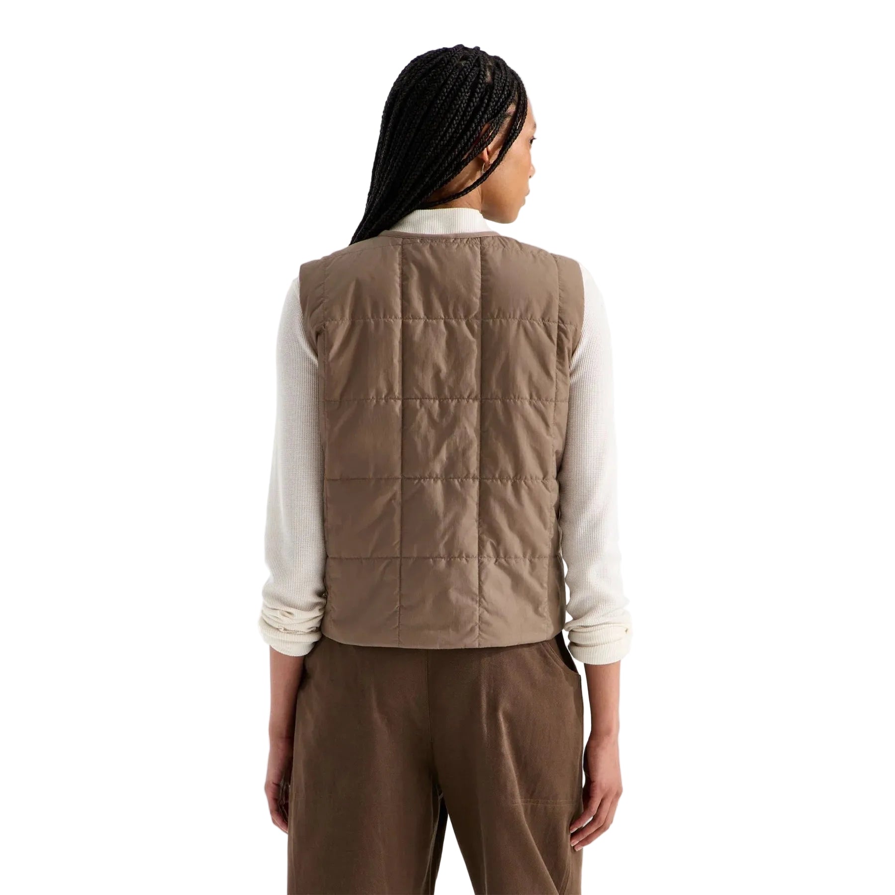 The North Face Women’s Lhotse LT Insulated Vest in Garnet back view