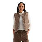 The North Face Women’s Lhotse LT Insulated Vest in Garnet front view