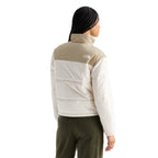 The North Face Women's Nuketo Synthetic Insulated Jacket in White Dune/Desert Stone back view