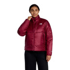 The North Face Women's Pertex Explore Jacket in Burgundy Crush front view