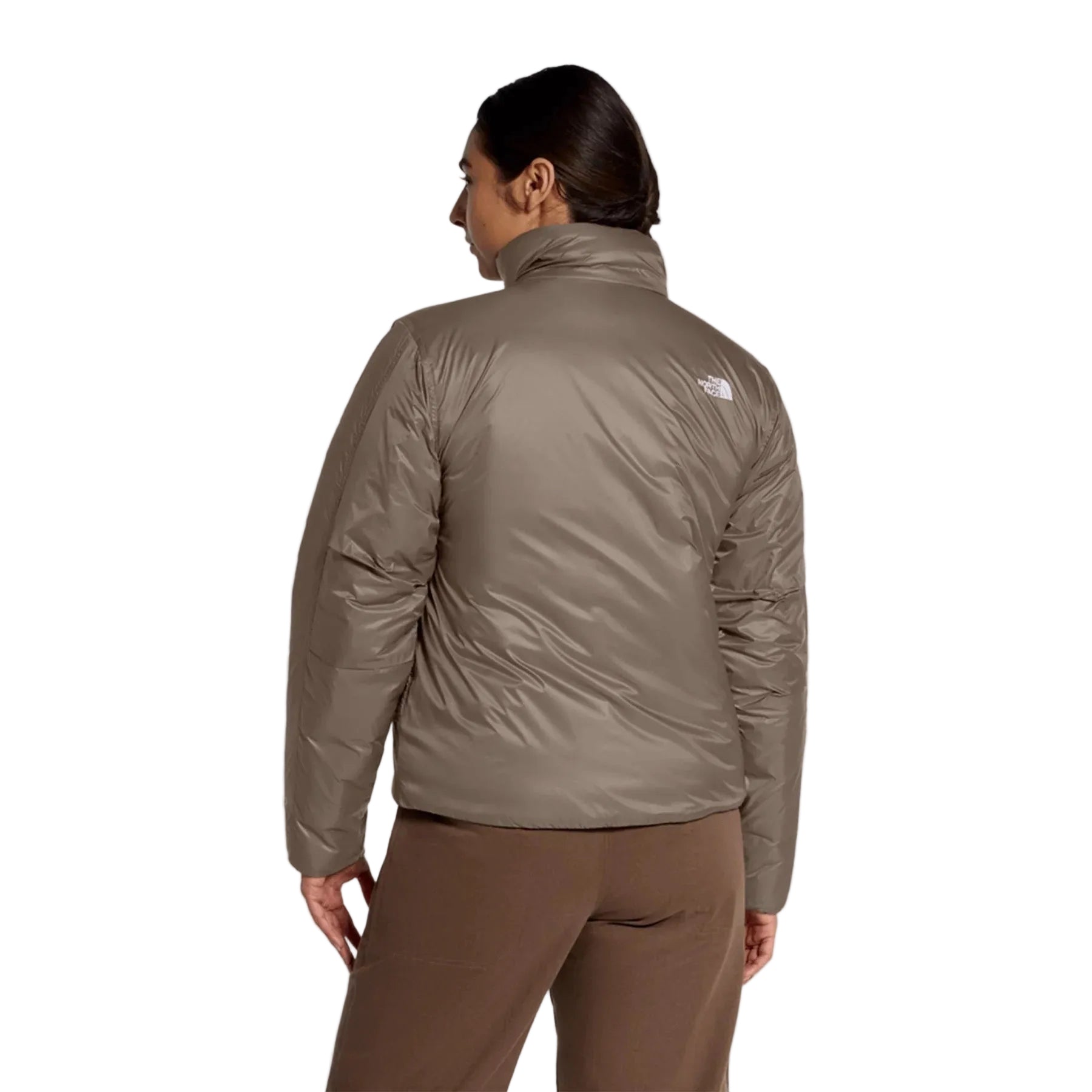 The North Face Women's Pertex Explore Jacket in Garnet back view