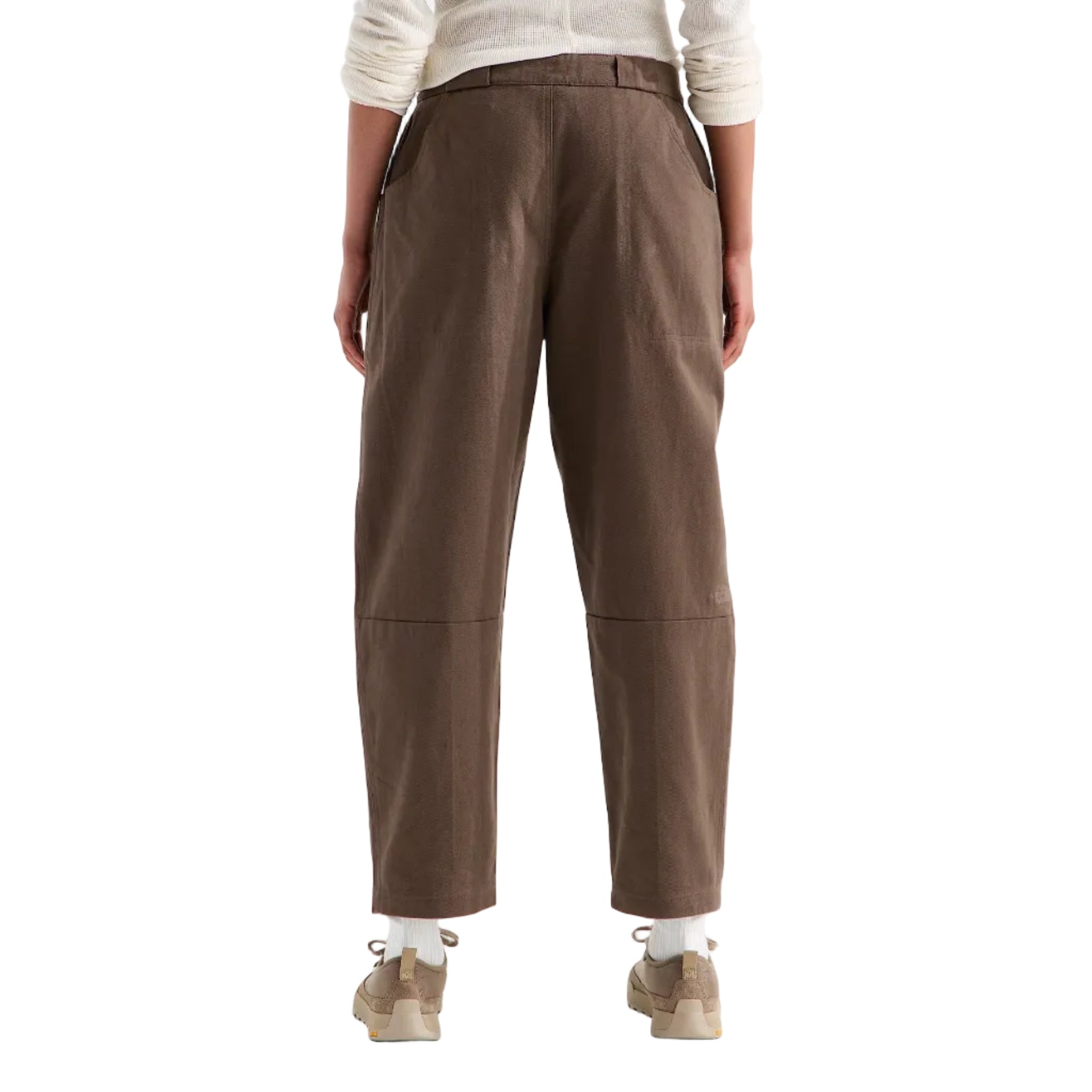 The North Face Women's Pinecrest Heavy Barrel-Leg Pants in Smokey Brown back view