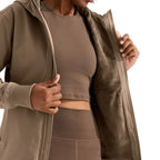 The North Face Women's Shelbe Raschel Hoodie in Garnet lining view