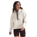 The North Face Women's TNF Fleeski ¼-Zip Pullover in White Dune front view