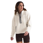 The North Face Women's TNF Fleeski ¼-Zip Pullover in White Dune front view
