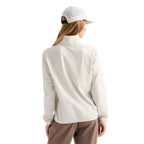 The North Face Women's TNF Performance Fleece ¼-Zip in White Dune Light Heather/Desert Stone back view