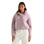 The North Face Women’s Yumiori Off Peak ½-Zip Jacket in Metal Pink front view