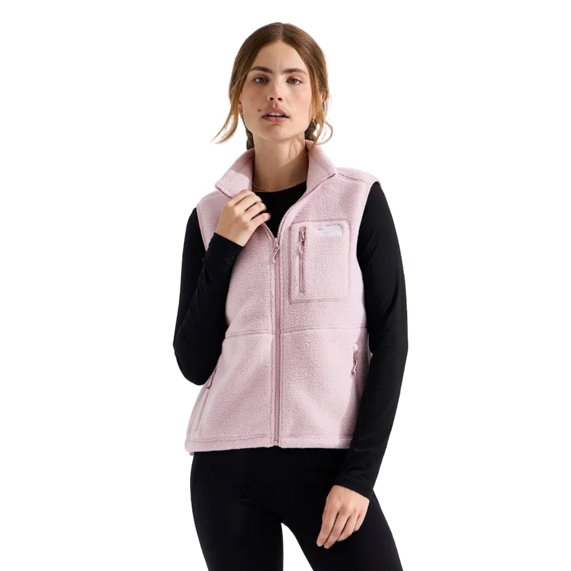 The North Face Women's Yumiori Vest in Metal Pink front view