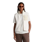The North Face Women's Yumiori Vest in White Dune/Desert Stone front view