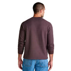 Toad & Co Men's Bitterroot LS Crew in Raisin back view
