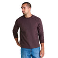 Toad & Co Men's Bitterroot LS Crew in Raisin front view