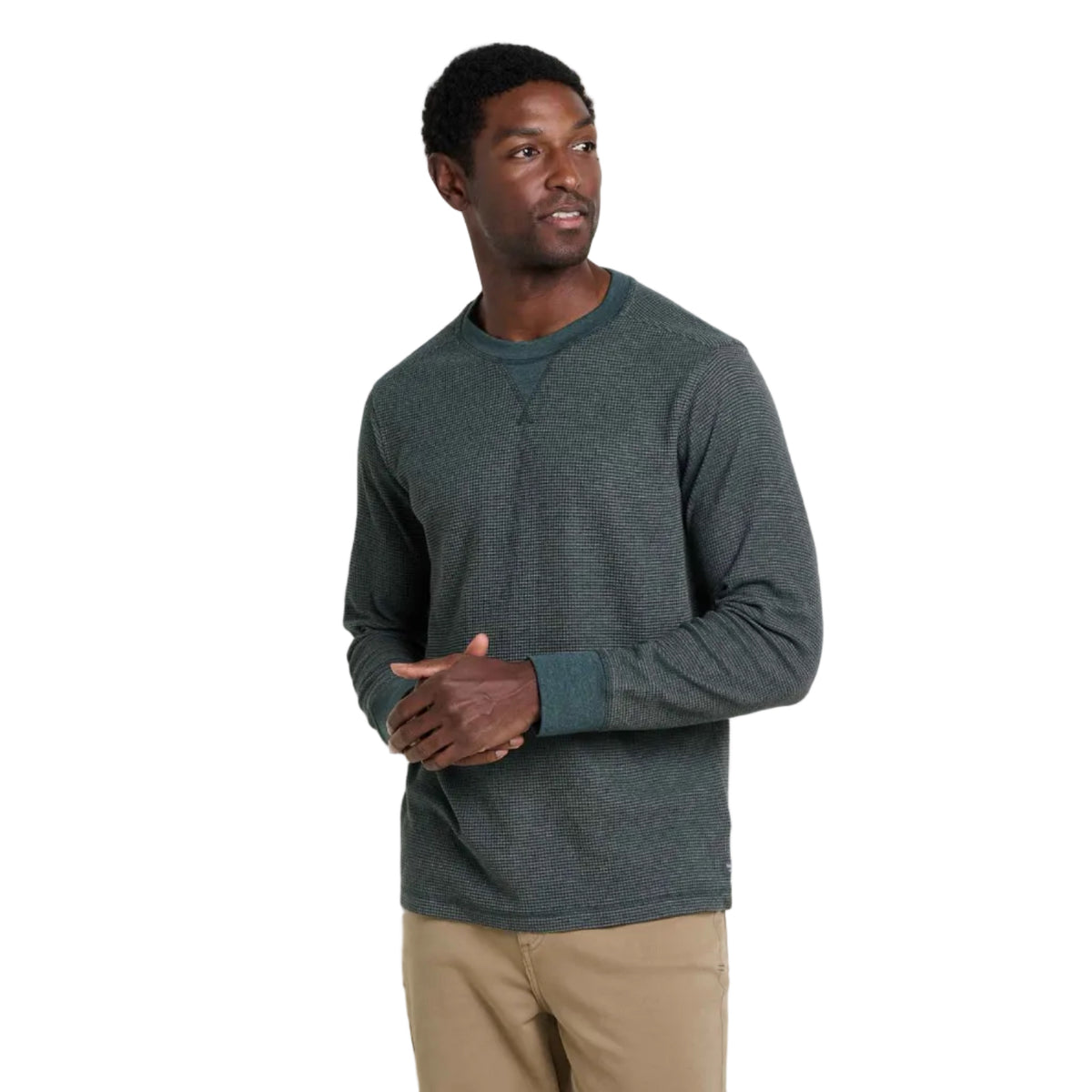 Toad & Co Men's Framer LS Crew in Serrano Pattern front view
