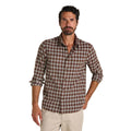 Toad & Co Men's Pinevale LS Shirt in Tabac Pattern front view
