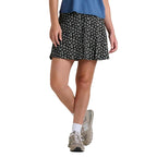 Toad&Co Seleena Skort Black and Salt Print front view
