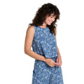 Toad&Co Sunkissed Button Back Tank in Canal Print front view
