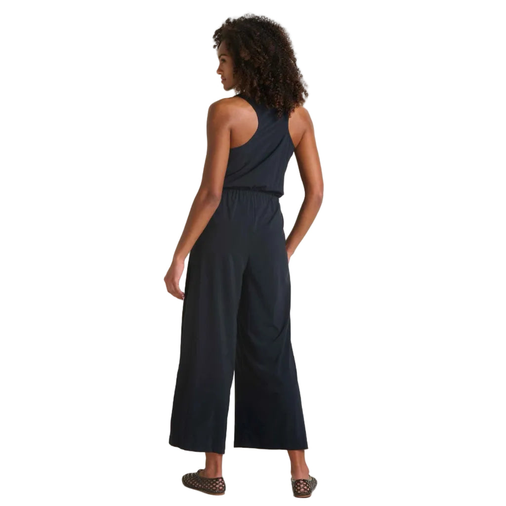 Toad&Co Sunkissed Livvy Jumpsuit Black racerback view
