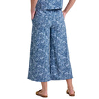 Toad&Co Sunkissed Wide Leg Crop Pant in Canal Print back view